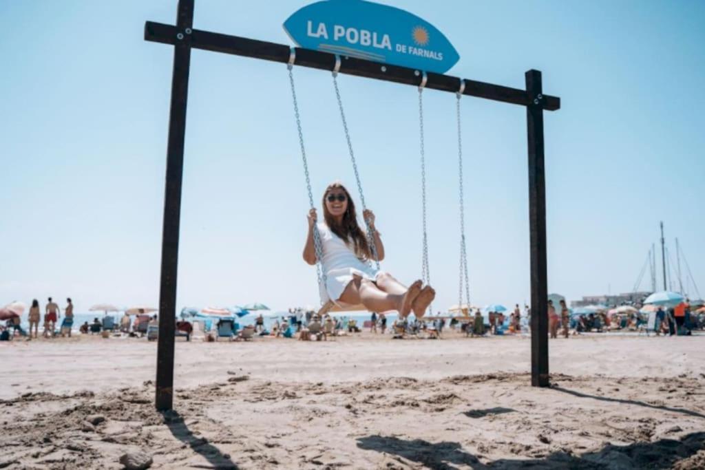 Coqueto Apartamento De Playa Con Piscina Y Terraza Valensiya Dış mekan fotoğraf